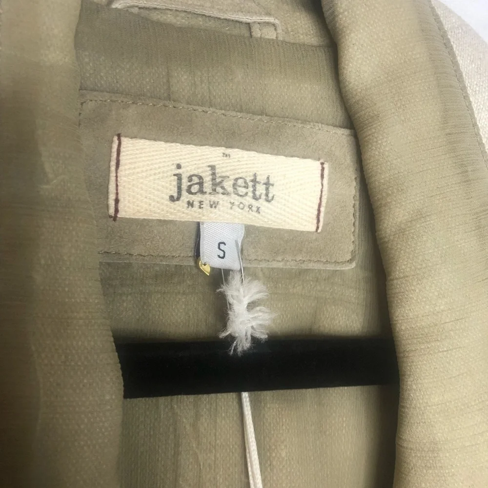 Jakett + Free People | Katherine Linen & Suede Leather Blazer